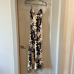 Zara cow print low-back maxi dress!